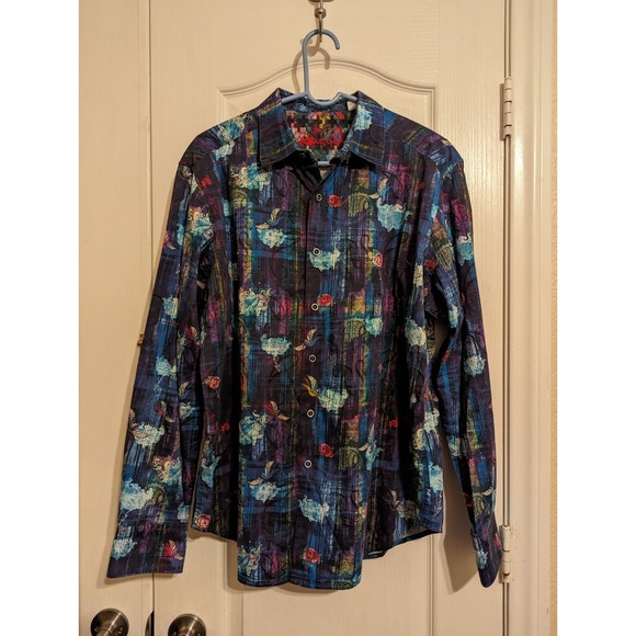 Robert Graham Other - Robert Graham Sz l Birds &‎ Roses Shirt